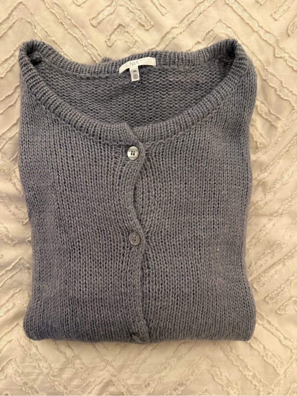 NIA Crew Neck Sweater in Heather Gray